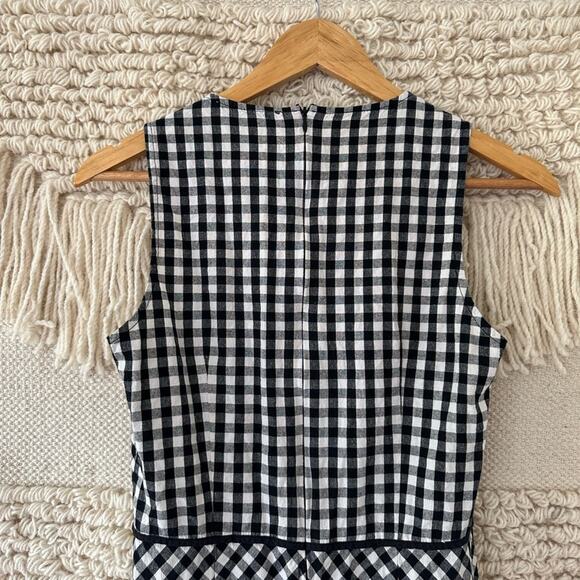 TOME Gingham Ruffle Hem Dress - Picture 9 of 10